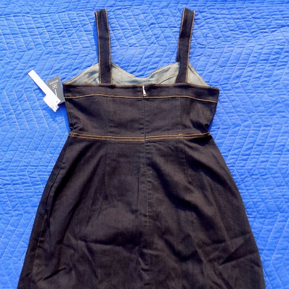 INC International Concepts Denim Dress - Size 4 - Picture 3 of 4